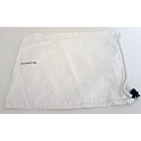 Vince Drawstring Canvas Shoe Clothing Storage Dust Bag Off White - Picture 1 of 7